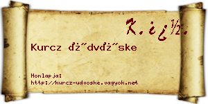 Kurcz Üdvöske névjegykártya